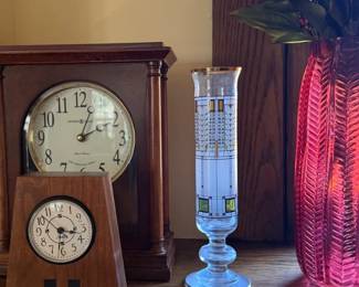 The little clock in the front is Stickley