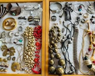 Excellent selection of vintage costume jewelry.