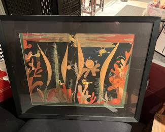 Framed print: “Landscape with Yellow Burds,” by Paul Klee.