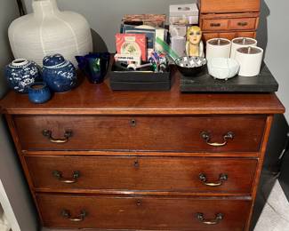 Antique three-drawer dresser.