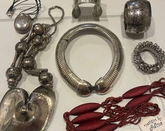 Excellent selection of vintage costume jewelry.