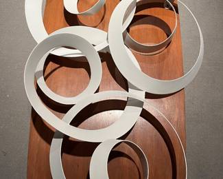 Curtis Jere or Jere-style sculpture. Appears to be painted.