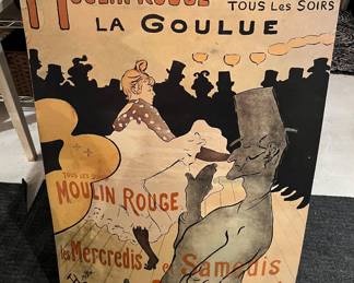Vintage Toulouse-Lautrec “Moulin Rouge” print.