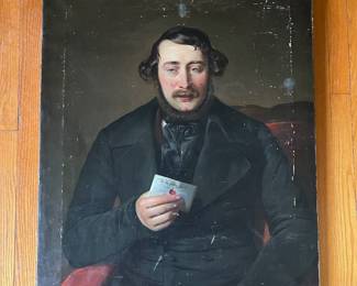 Very old painting on canvas — artist unknown.