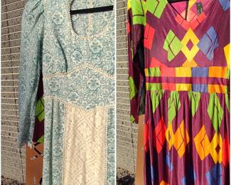 Vintage women's clothing prairie dresses