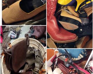 Vintage shoes cowboy boots pony hair accessories coach