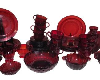 ANCHOR HOCKING Royal Ruby Glass