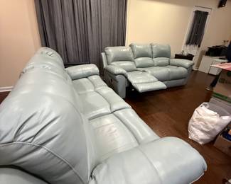 $1,000 for 2- Light Green Couches 85.50x40"41 
