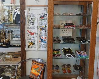 Vintage sunglasses and frames, costume jewelry