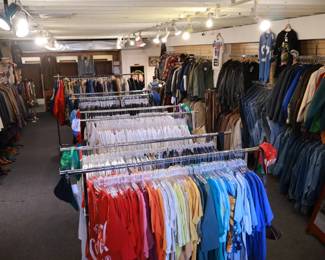 Vintage menswear, suits, leather jackets, denim, Carhartt, workwear