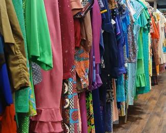 Vintage womenswear, dresses, lingerie, designer, blouses, leather jackets, denim