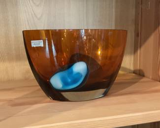 Evolution by Waterford hand blown art glass bowl