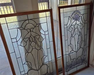 Stained glass pieces