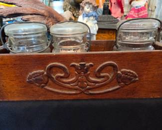 Vintage sewing cabinet drawers