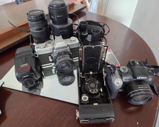 Vintage & current cameras
