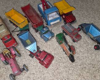 Antique metal vehicles