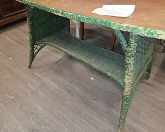 Ford & Johnson wicker table/desk