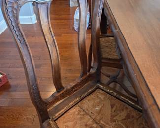 Antique French dining chairs