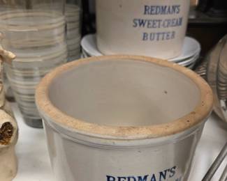 Stoneware butter crocks