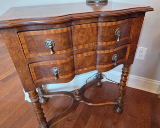 Antique Louis XV style banded drawer stand