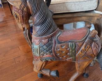 Hand carved vintage horse