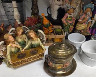 Vtg Tea Box brass/copper 