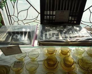 In Case: service for 12 w/ 24 Dinner Forks & 24 Coffee Spoons & Includes to Left: 21 Serving Pieces