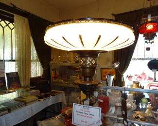 a "Rembrandt" Torchiere Floor lamp w/ One-of-a-kind Custom Shade