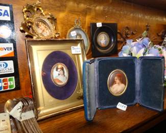 A Viretyof Antique Miniature Framed Portraits
