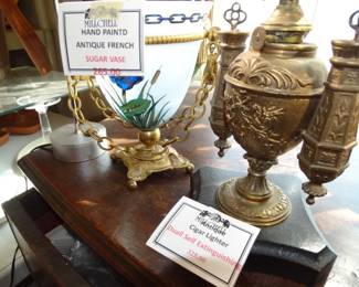 Antique Cigar Lighter w/ Dual Lighters that self Extinguishers