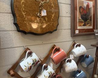 mugs, mounted bottle opener