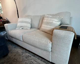 Georgia Furniture mart cream colored sofa 