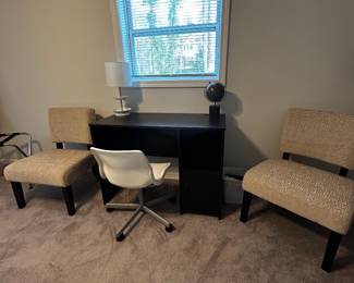 Accent chairs.  Desk