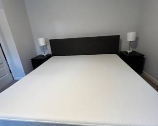 King bed with matching nightstands 