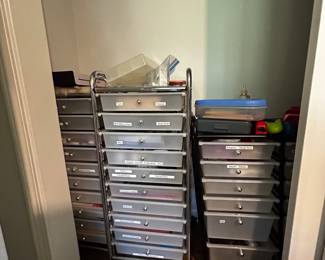 Office and craft supplies and storage units 