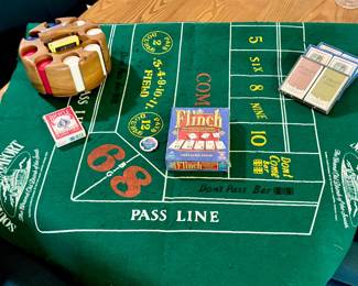 Poker Table Topper, Poker Chips and Cards