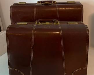 Very Cool Vintage Leather Suitcases / Luggage