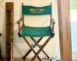 Directors Chair and DA-LITE Projector Screen