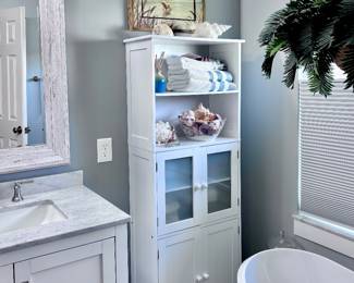 White Cabinet and Décor 
