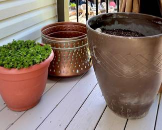 Copper House Reel Bucket and Planters