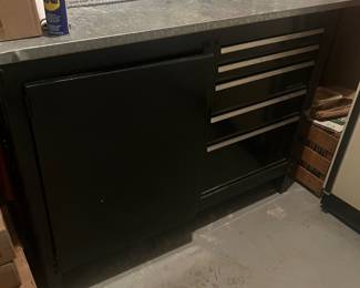 Craftsman worktable with drawers
