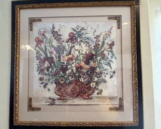 Floral still life framed artwork