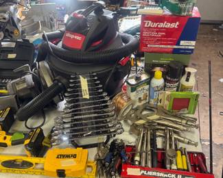 Great neck combination wrench, shop vac, 