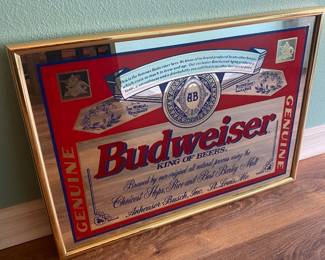 Budweiser Mirrored Signs 