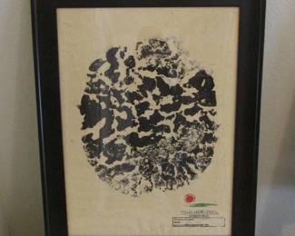 Genuine Elephant Footprint Artwork from Wild Horizons Trust in Victoria Falls, Zimbabwe, Printed on Handmade Paper from Recycled Elephant Dung. The elephant's name was "Jake."