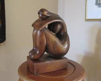 Mejitaeien Wooden Crouching Nude by Raken Potosi - Wyatt/Krauss Gallery