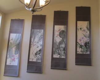 Hanging 4 Seasons Artwork. Artist: Ge Wei