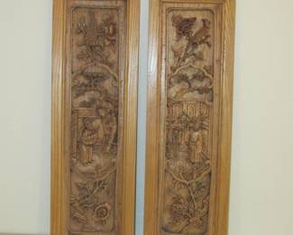 Chinese Carved Wood Panels