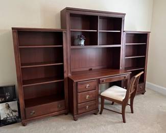 Desk with 2- bookcases on both sides Up for Pre-Sale call Eva 704-605-6368