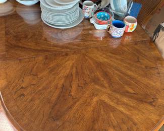 View of 1/2 of the dining room table top